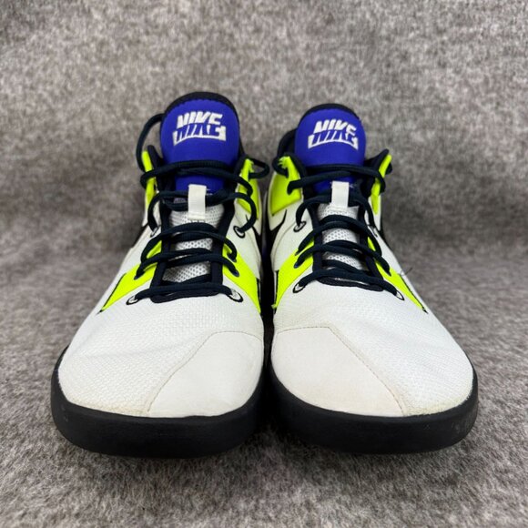 ✅Mens 11 Nike Air Max Impact 2 White Indigo Burst Volt Basketball Shoes Sneaker - Picture 5 of 13